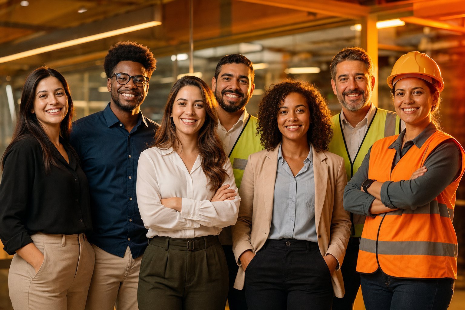 Grupo diverso de colaboradores de diferentes áreas, representando que toda a equipe tem voz no L3 Pulse